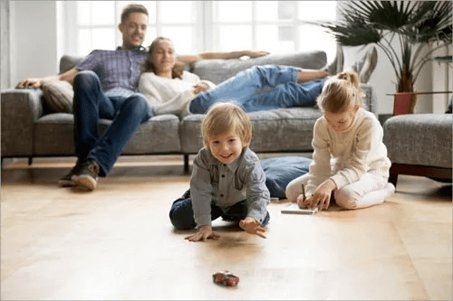 HVAC System — Family in the Living Room in Nashville, TN